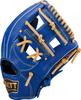 ZETT Youth Baseball Soft Navy X Pastel Brown BJGB74510F Glove, Steer, All-Around, Left-Handed Throw, (2532), Size SS,