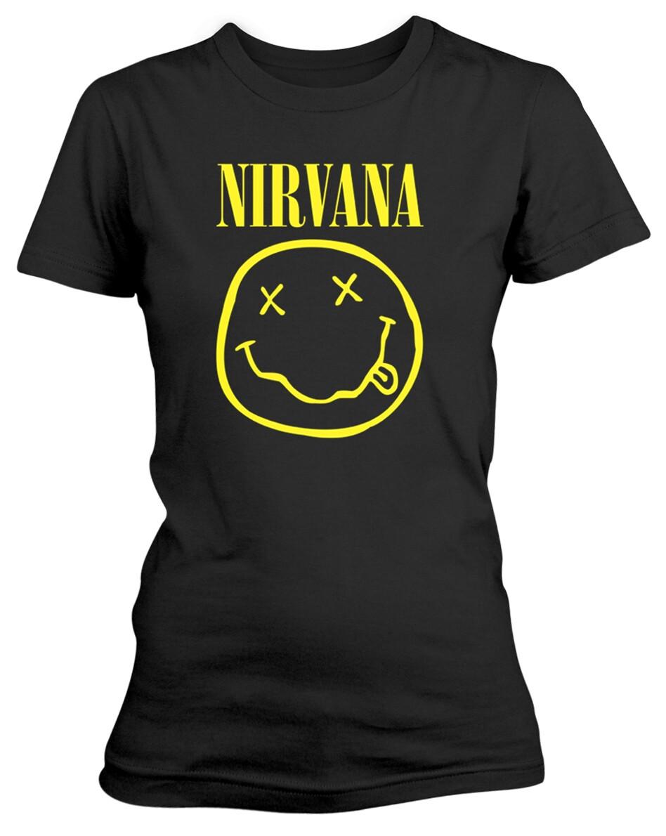 26 Nirvana Smile Logo Womens Fitted T-Shirt NEW OFFICIAL Unisex T-Shirt XXXL