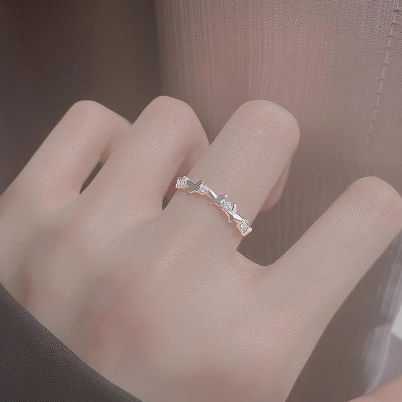 Butterfly Ring Women's Light Luxury Niche High-end Design Fashion Personality Simple Opening Pastoral Ring Jewelry