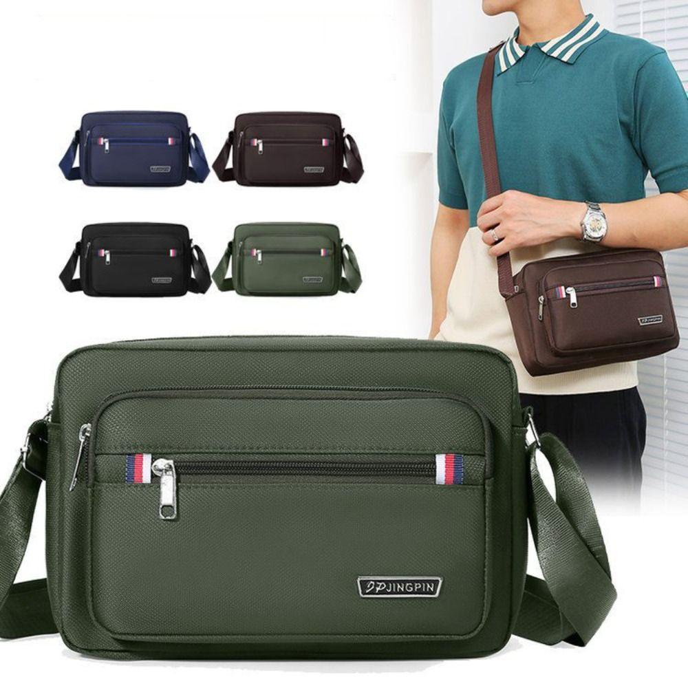 Genți Crossbody Bărbați Pânză Oxford Negru Maro Albastru Verde Genți Bărbați Noi Genți Messenger Băiat Călătorii