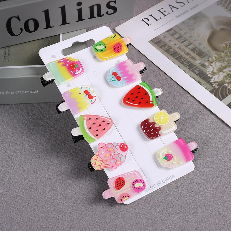 10 bucăți/set noi agrafe de păr cu unicorn drăguț de desene animate pentru fete, agrafe de păr colorate, dulci, pentru copii, accesorii de păr pentru fete