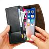 Men's Multifunctional Waist Bag Horizontal Flip Cover Leather Belt Mobile Waist Bag Lnsert Card Hanging Waist Magnetic Suction Phone Case Coin Purse