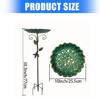 Decorative Iron Wild Bird Bath Garden Decoration 77cm Tall Basin Frostproof Water Bowl Suitable For Patios And Balcony