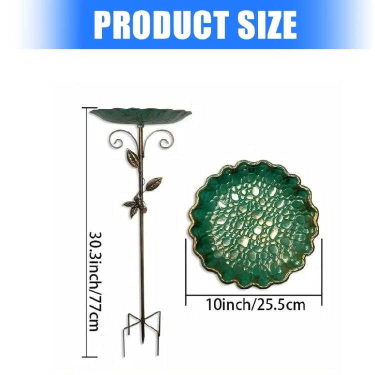 Decorative Iron Wild Bird Bath Garden Decoration 77cm Tall Basin Frostproof Water Bowl Suitable For Patios And Balcony