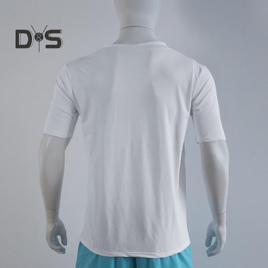 Herren Sommer T-Shirt Kurzarm V-Ausschnitt Einfarbig Schnelltrocknend Locker Pullover Mittellanges Oberteil für Sport Büro Dating