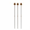 Garten Metall Pflanzenstäbe Set aus 3 Stück Rostige Kugel Design Vintage Stil Dekorative Hofakzente für Landschaftsgestaltung und Blumenbeete