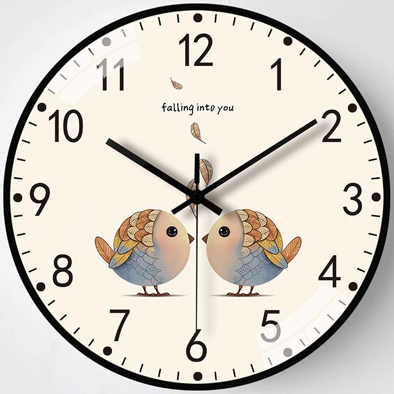 10-inch 25cm Creative Golden Elk Living Room Wall Clock Simple Wall Quartz Clock Internet Celebrity Silent Clock Watch