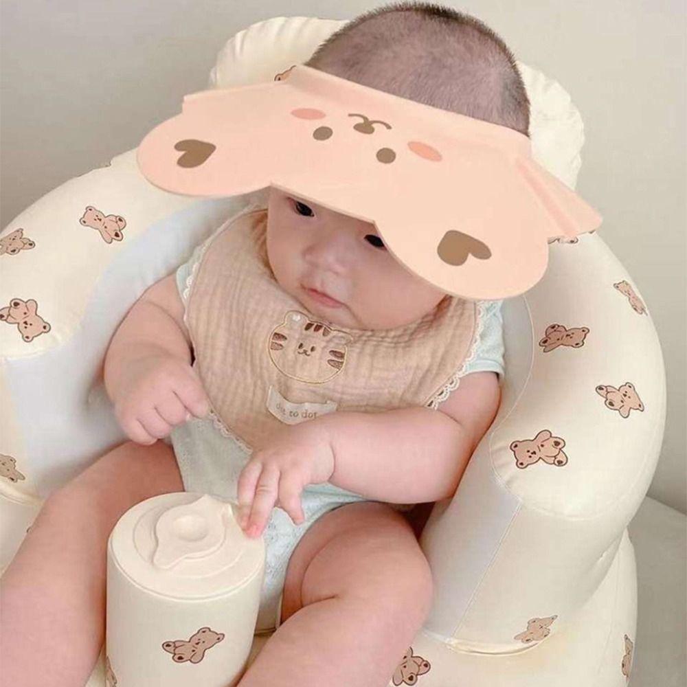

Water-proof Adjustable Bear Hair Wash Hat Shampoo Cap Kids Bathing Shower Hat Baby Shower Cap bear