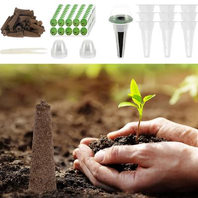 Éponges de Croissance pour Semis Hydroponie Kit de Démarrage Éponges de Croissance Racinaire de Remplacement Éponges Absorbantes d'Eau Kit de Godets de Culture Accessoires de Plantation de Jardin