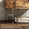 Rectangular Wooden Coffee Table with Large Hidden Storage Area, Height-Adjustable