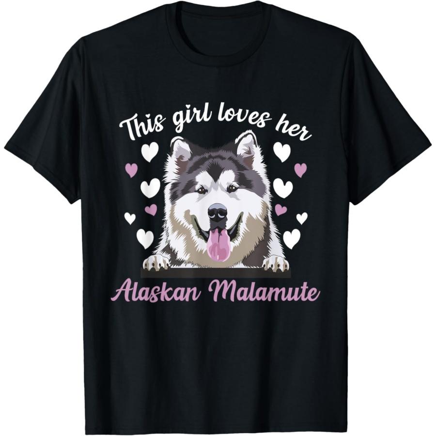 

This Girl Loves Her Alaskan Malamute Mom T-Shirt XXXXXL чёрный