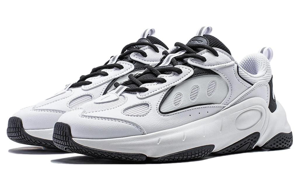 Li Ning Wing Style Cushioning Slip Resistant Abrasion Resistant Support Low Top Casual Shoes Women's Black White AGCT462-3