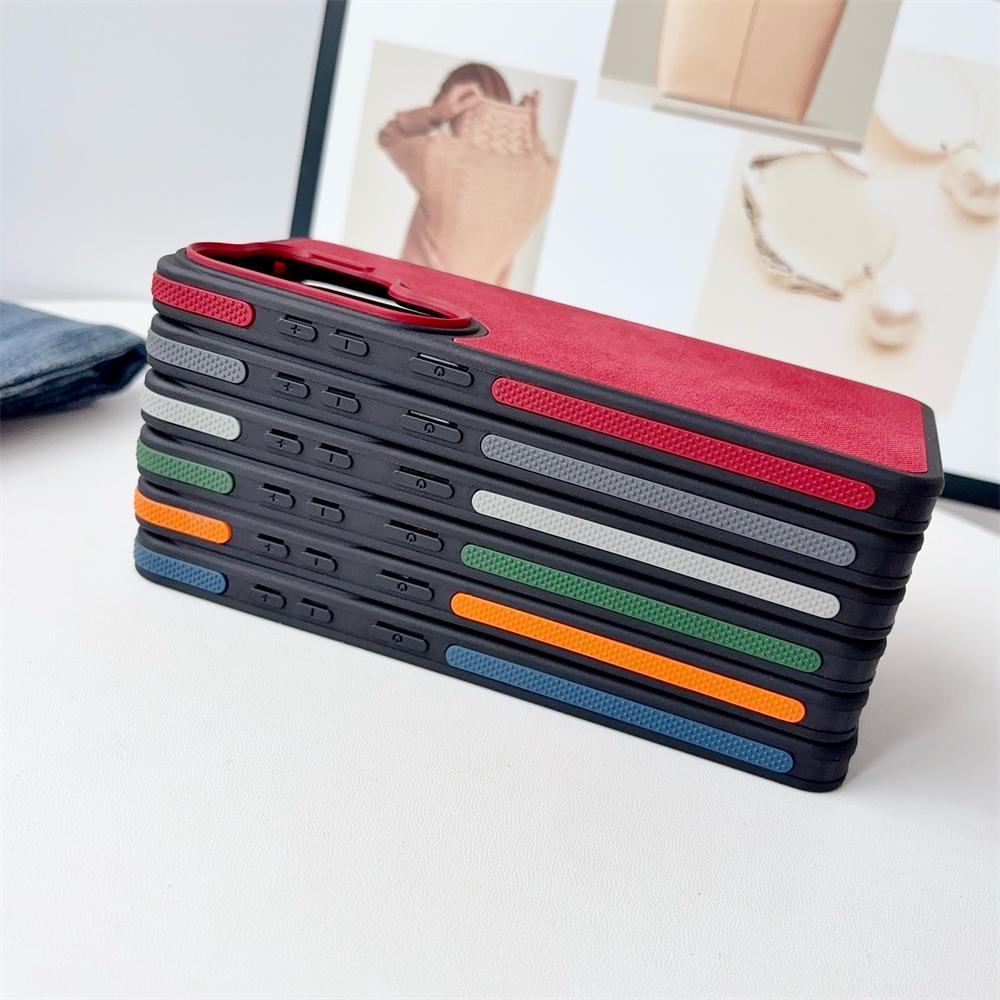 Luxury Metal Lens Frame Leather TPU Phone Case For Samsung Galaxy S26 Ultra S25 S24 FE S23 Plus S26 Shockproof Armor Back Cover