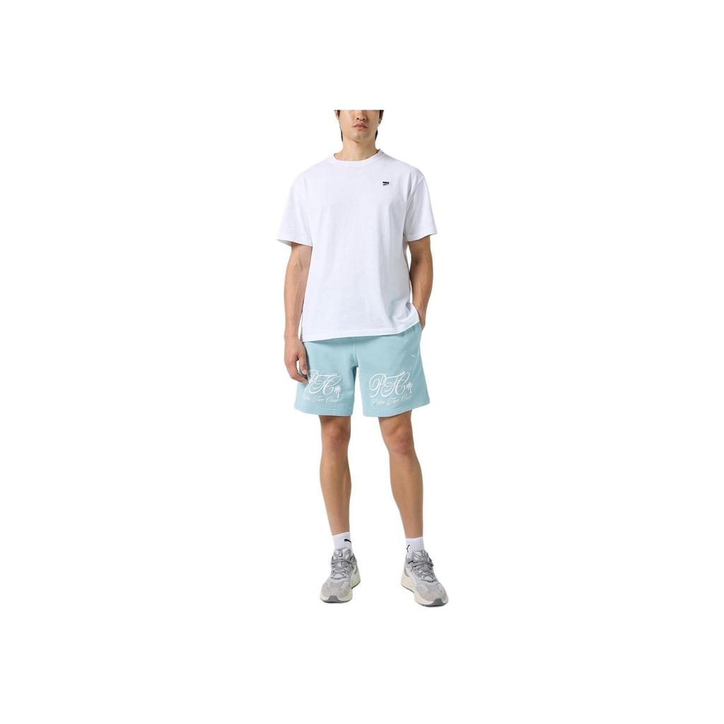 Puma X Palm Tree Solid Color Letter Embroidery Casual Shorts Men shorts Teal 624729-22