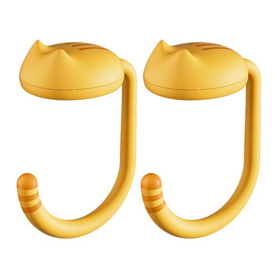 1/2Pcs Desk Hooks Handbag Hangers Funny Cat Design Strong Load-bearing Easy To Install Bag Holders Table Purse Hooks