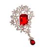 Elegant Floral Brooch for Women Vintage Inspired Alloy Crystals Embellished Accessory for Weddings Parties Daily Wear