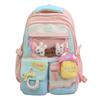 New high-value, fresh and sweet backpack, color-contrasting splicing large-capacity backpack for junior and high school students