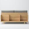 MUJI Cotton Linen Basket Weave Cover for Wooden Sofa 2 KB466A2A Frame, Charcoal, Seater,