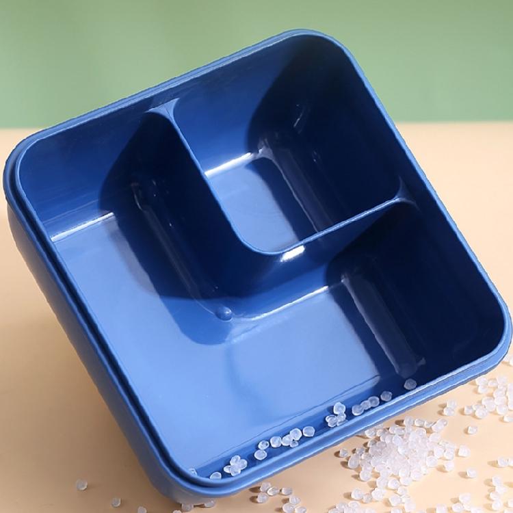 Mehrteiliger Lunchbehälter mit versiegeltem Deckel, Kunststoff, mikrowellengeeignet, zur Trennung von heißen und kalten Speisen