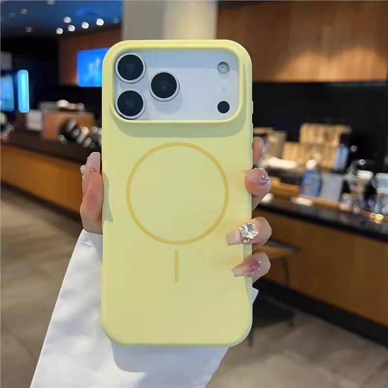 Soft Liquid Silicone Phone Case for Magsafe Mag Safe iPhone 17 Air 16 15 Plus 14 13 Pro Max Magnetic Shockproof Protective Phone Cover Accessories