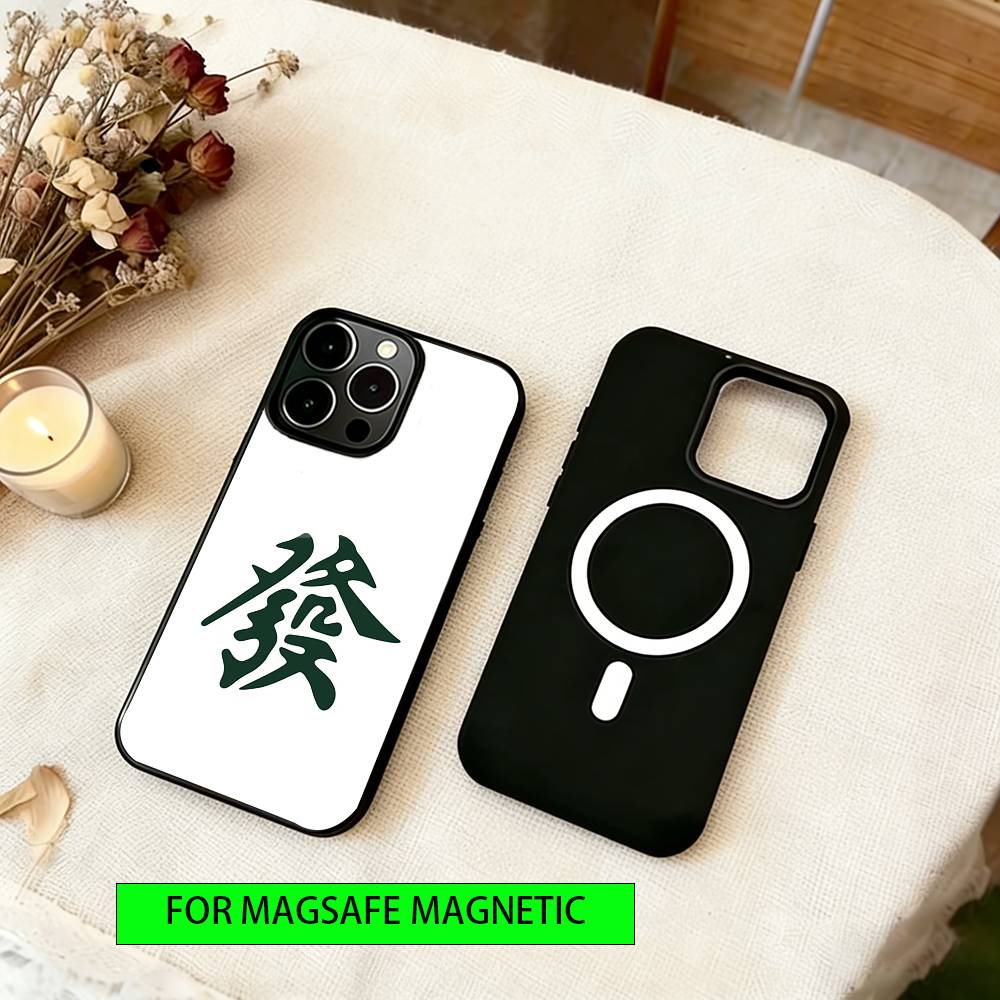 

Mahjong Phone Case For iPhone17,16,15,14,13,12,11 Plus,Pro Magnetic with Magsafe Wireless Charging iPhone13Pro