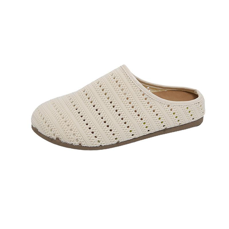 

2025 Корейская версия летние новые полукеды белые туфли женские инс дышащие студенческие увеличивающие рост повседневные женские туфли уличная съемка Y09 40 бежевый