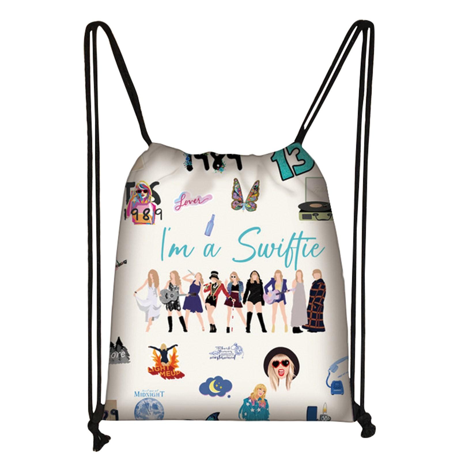 Креативная сумка T Aylor S Wift на шнурке с принтом большая вместительная сумка T Aylor S Wift на шнурке портативная One Size 736₽