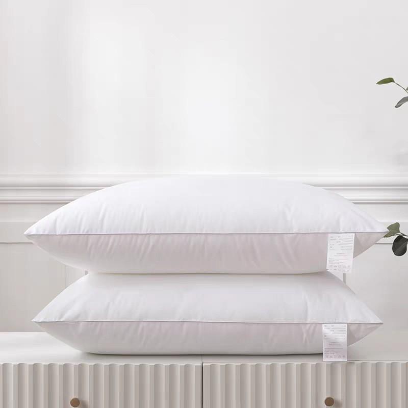 Hotel-Grade Hypoallergenic Fiber Pillow Core Soft Cotton Cover Memory Foam Alternative Neck Support