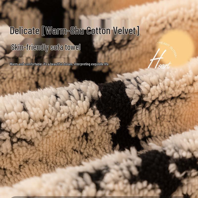 2025 Plush Velvet Sofa Cover – Whole Piece, Non-Slip, Full Wrap Cushion Blanket for Autumn/Winter