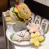15 cm Neue lebensechte Cheeseburger Plüschtiere Hamburger Plushies Puppen Kuscheltier Weiches Kissen Spielzeug Geschenke für Kinder Geburtstagsdeko