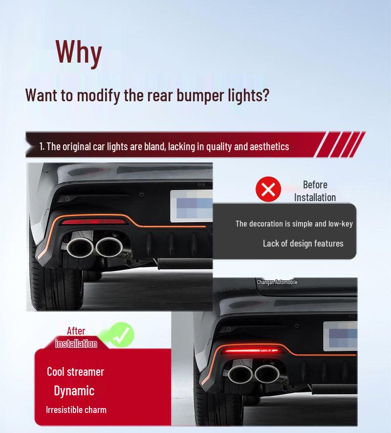 LED-Heckstoßstange und fließende Rückleuchten für Changan UNIV 3. Generation (25 Modelle)