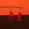 Fully Managed Environmentally Friendly Acrylic Earrings, Fashionable And Romantic Love Love Stud Earrings