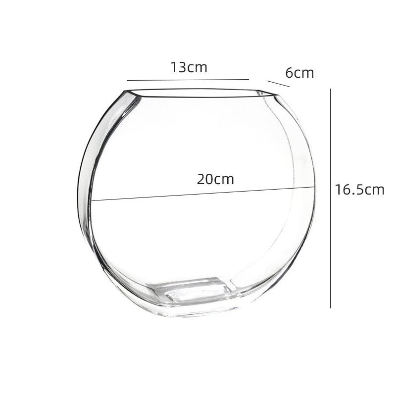 Handcrafted Minimalist Transparent Glass Vase for Elegant Flower Arrangements