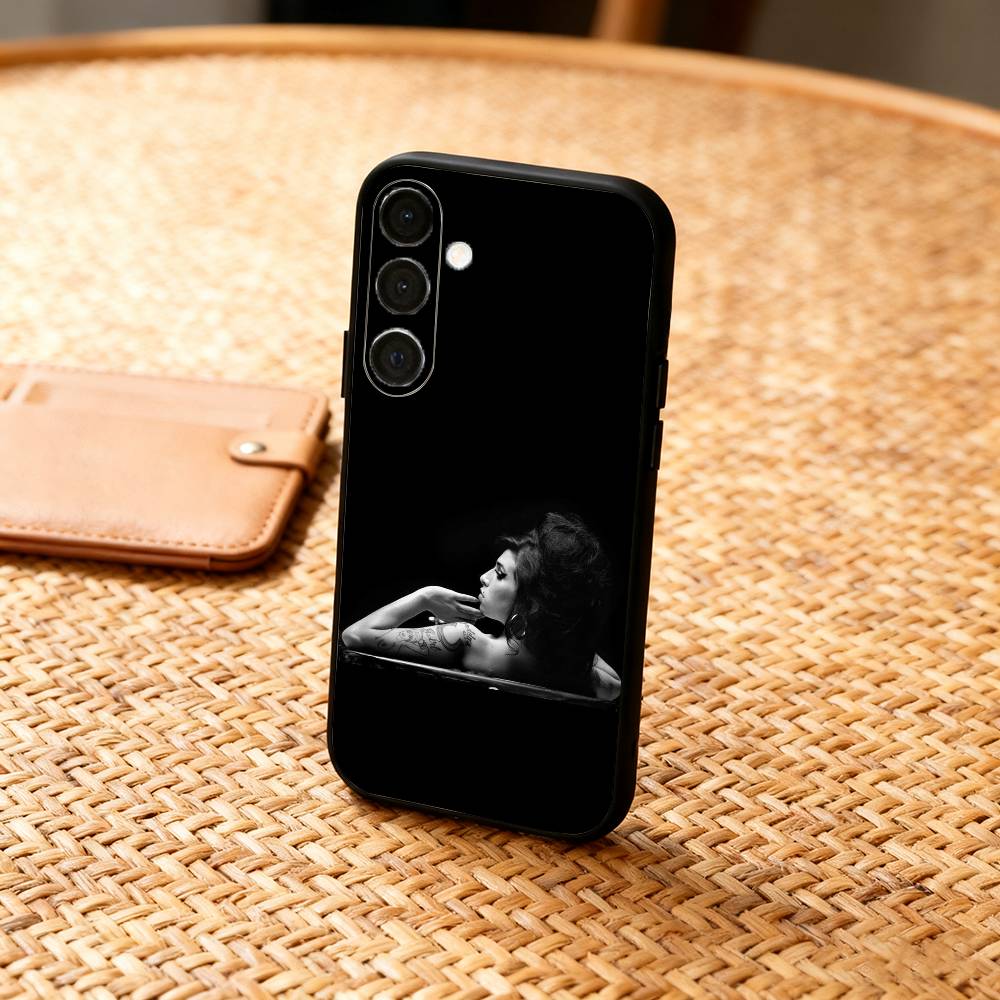 Legardary Singer A-Amy W-Winehouse Telefoonhoesje Voor Samsung A73,A21s,A22,A31,A32,A52,A53,A71,A80,Zachte Zwarte Hoes