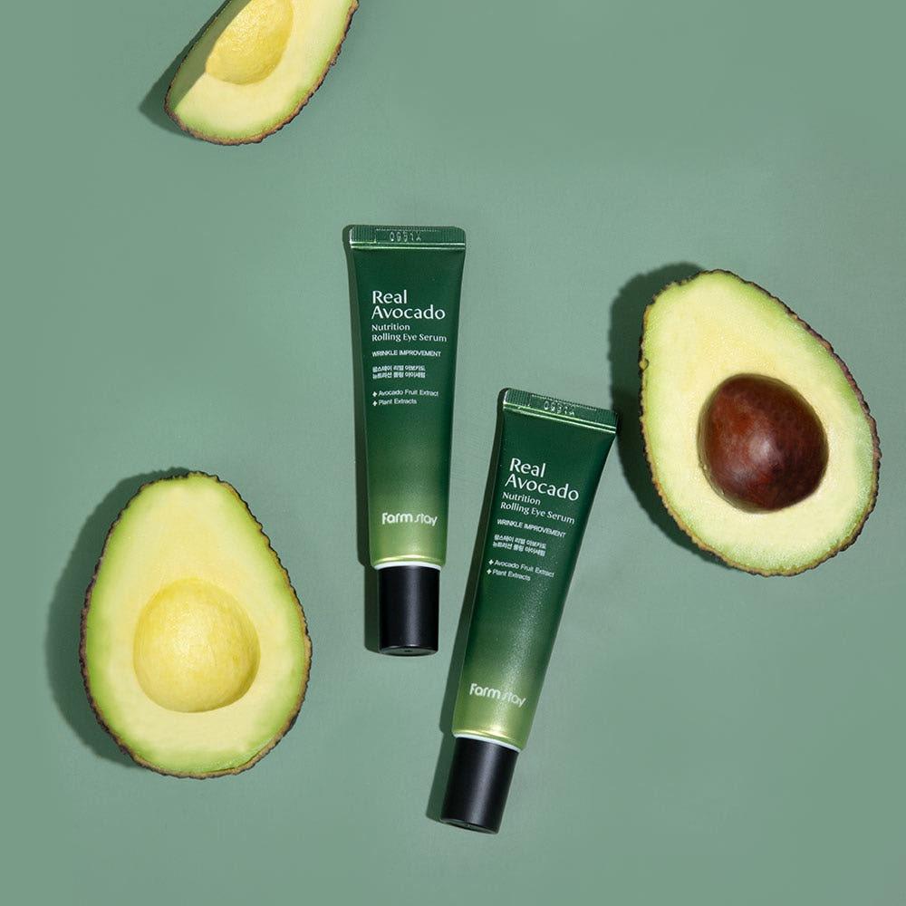 Farmstay Real Avocado Nutrition Rolling Eye Serum (25ml x 2ea) - Hydrating & Nourishing