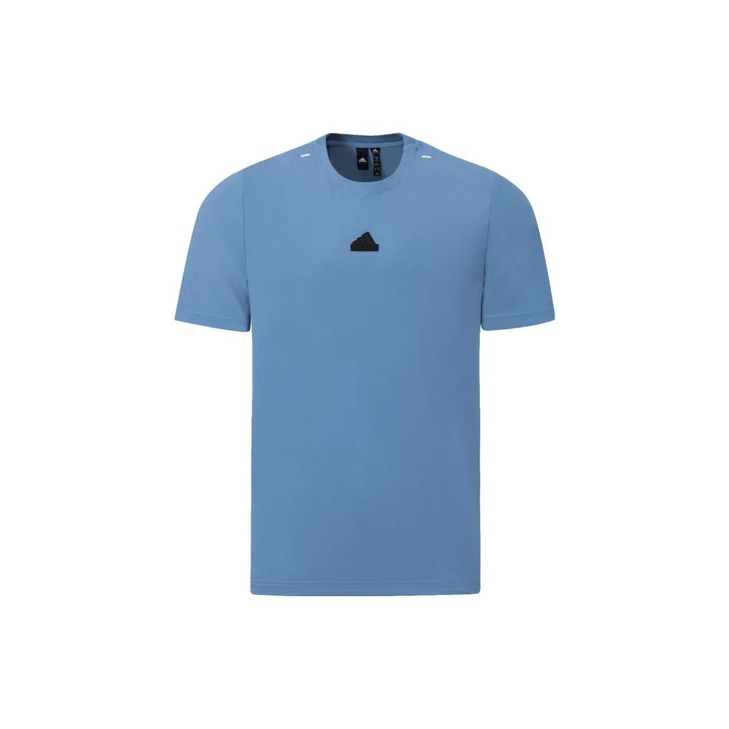 adidas T Shirts Men's Altered Blue Crew Neck Moderate Straight Fit IT4341