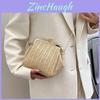 Beautifully Woven 2024 New Plaid Design Casual Ethnic Style Shell Clutch Bag