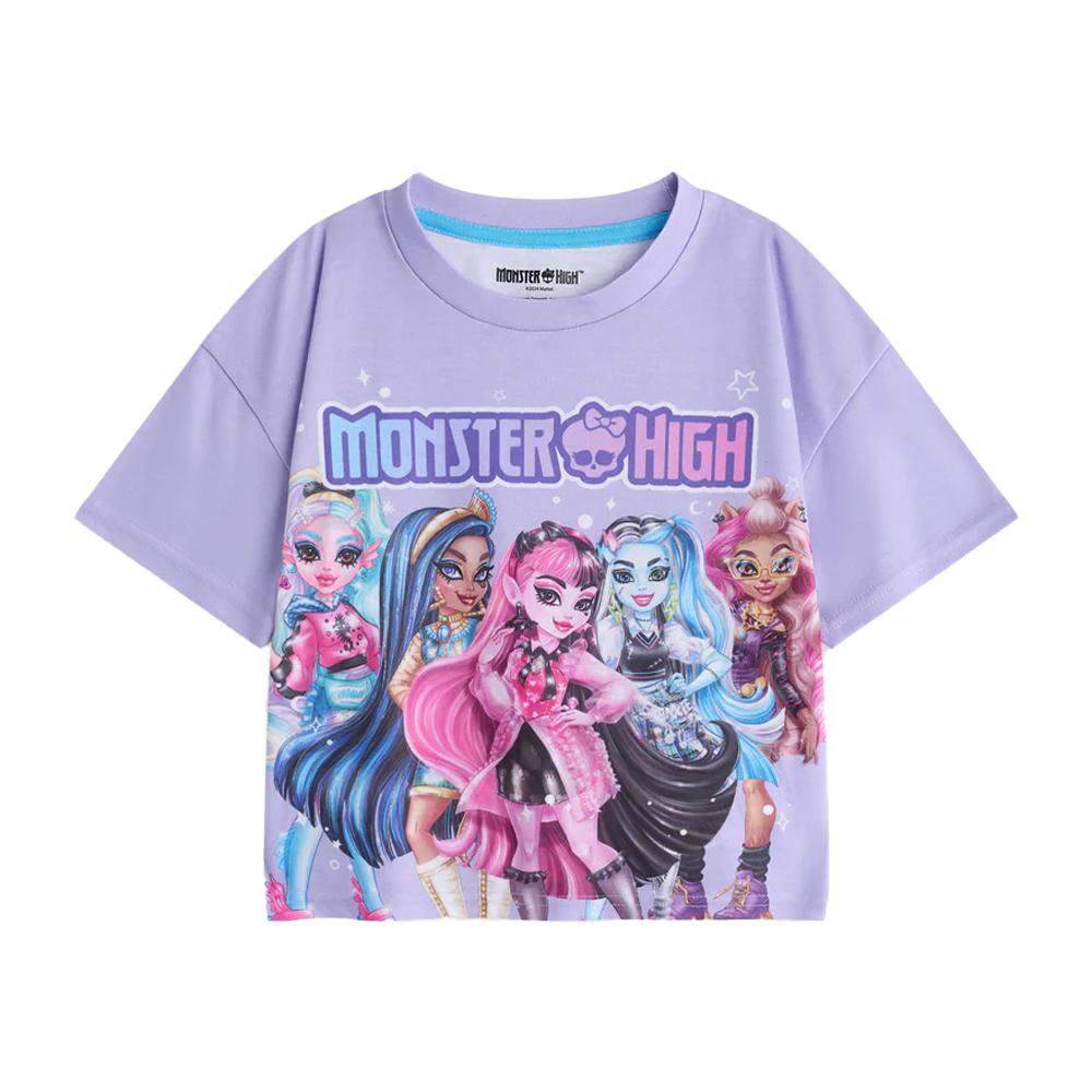 Monster high Girls Characters Short-Sleeved Long Pyjama Set (Pack of 3)