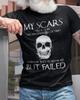 My Scars Tell A Story T Shirt Skull Shirts Motivational Graphic Novelty T Shirt