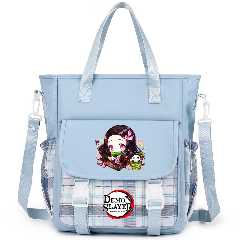 Demon Slayer Tote Bag Crossbody Bag Carrying Bag Shoulder Bag for Teenager Girl Boy Back To School Bag Men Women Leisure Travel Bag Mochila