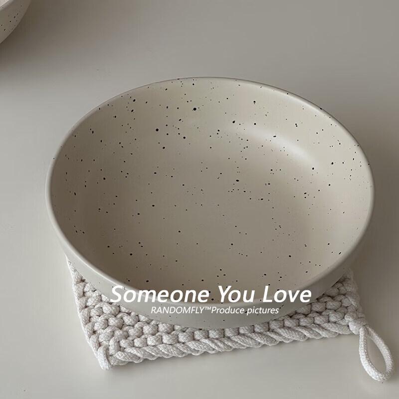 Ins Style Matte Retro Embossed Ceramic Dessert Plate