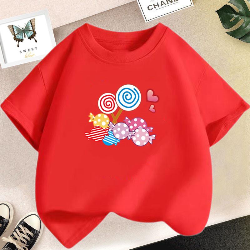 Girl Shirt Candy Lollipop Sweet T Shirts Girl Clothes Outfit Kids Tops Baby Girl Clothes T-shirts Child Clothing