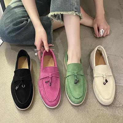 Sport Women Flats Shoes  New Trend Spring Autumn Platform Suede Loafers Shoes Casual Ladies Walking Non Slip Shoes