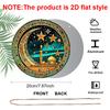 2D Flat Humorous Round Aluminum Decorative Plaque Room Decoration- 1pc Farmhouse Style Islamic Wall Art- Round Hanging Sign Home, Garden, Porch, And
