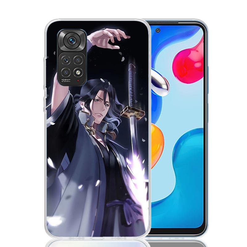 Bleach Kuchiki Byakuya Phone Case For Xiaomi Redmi Note 10 9 9S 8 8T 7 5 Mi 12T 11T 10T 9T 15 Pro 14 Ultra 12 11 Lite 11i 12X