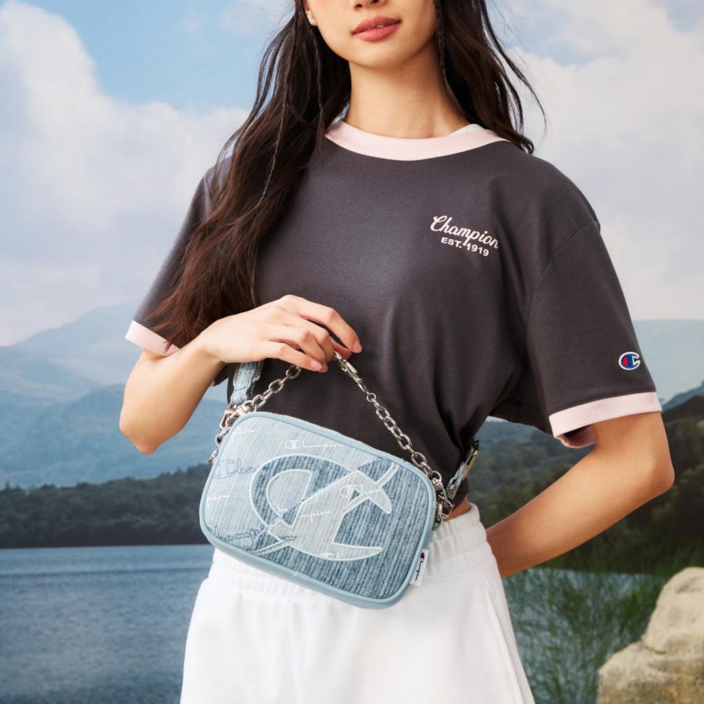 New Champion Fabric Backpack Shoulder Bag Regular Unisex Light Blue Denim/Dark Blue Denim U5BACPU37