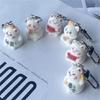 Soft Touch Plush Cat Keychain Handmade Cat Charm Pendant Bringing Fun and Good Fortune Suitable for Daily Party Use