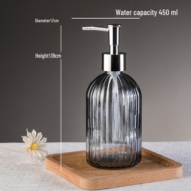 Glass Pump Bottle for Hand Soap, Shower Gel, Lotion, and Shampoo