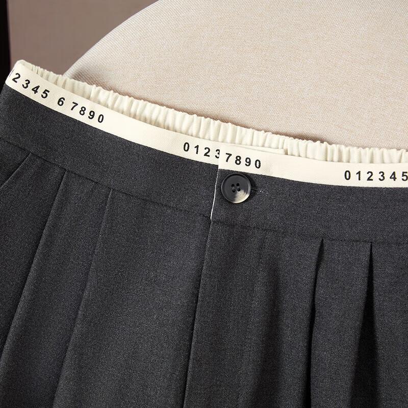 Women's Elastic Waist Draped Suit Pants