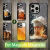 Alcohol Art Beer For iPhone 12,14,11,15,13,16,17,For Magsafe,Plus,Mini, Pro,Max,Magnetic Wireless Charging Case